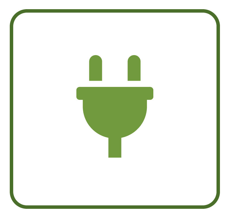 Icon plug - Symbol für nachhhaltige Energie